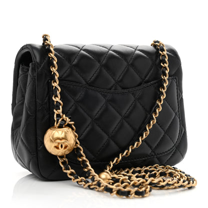 Chanel Lambskin Quilted Mini Pearl Crush Flap Black 3 of 11
