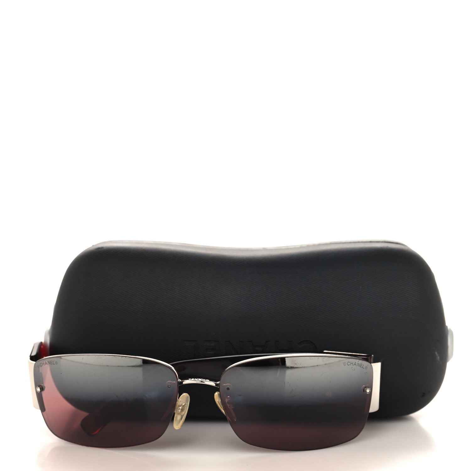 Chanel Crystal CC Sunglasses 4117-B Red 8 of 8
