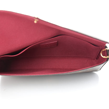 Louis Vuitton Monogram Pochette Felicie Chain Wallet Fuchsia 4 of 11