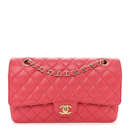 Chanel Caviar Quilted Medium Double Flap Dark Pink 1 of 10