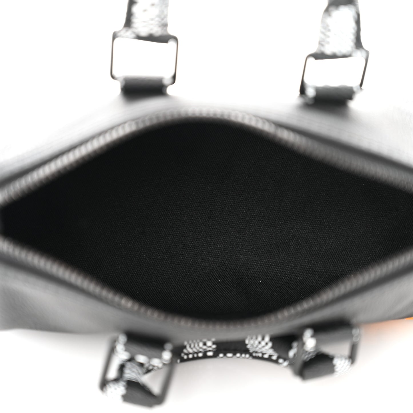 Calfskin Damier Distorted Keepall XS Black