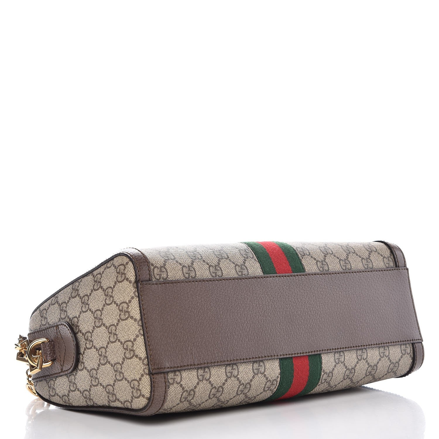 Gucci GG Supreme Monogram Web Medium Ophidia Boston Brown 5 of 10
