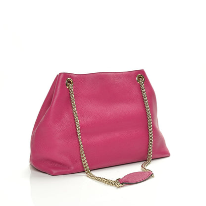Gucci Cellarius Calfskin Medium Soho Chain Shoulder Bag Bright Bouganville 3 of 6