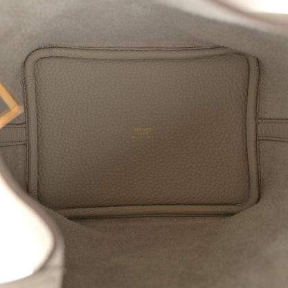 Hermes Taurillon Clemence Picotin Lock 18 PM Gris Perle 5 of 10