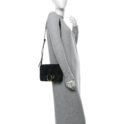 Chloe Suede Calfskin Small Faye Shoulder Bag Black 2 of 11