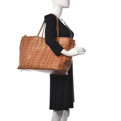 MCM Visetos Large Liz Reversible Shopper Tote Cognac 2 of 22