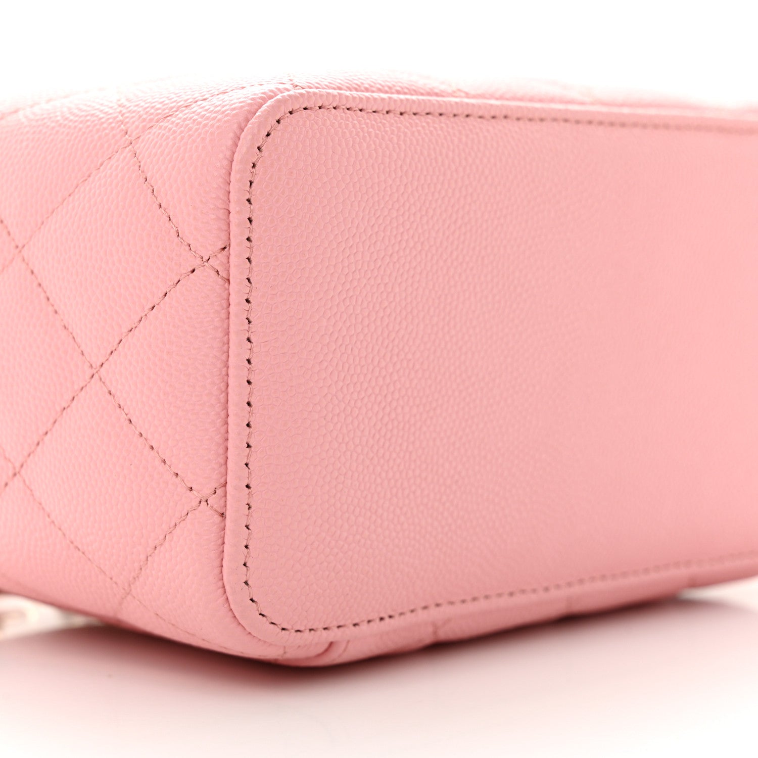 Chanel Caviar Quilted Small Vanity Case With Chain Pink 9 of 12