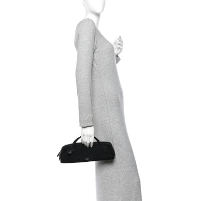 Alaia Suede Goatskin Le Teckel Clutch Black 2 of 11