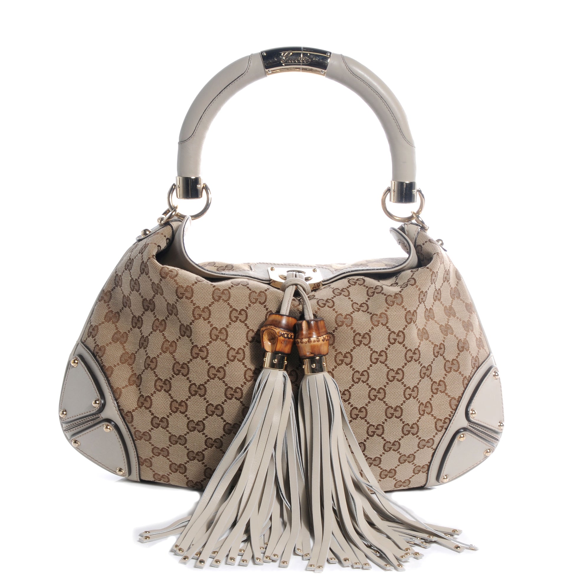 Gucci Monogram Medium Indy Top Handle Bag Off White 1 of 7