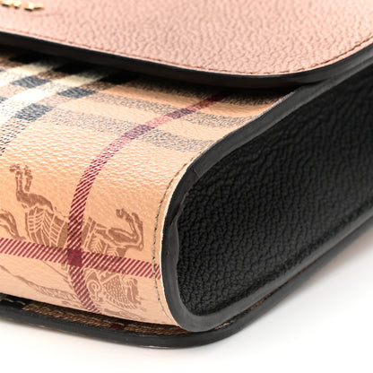 Burberry Derby Calfskin Haymarket Check Small Loxley Crossbody Bright Toffee Multicolor 9 of 12