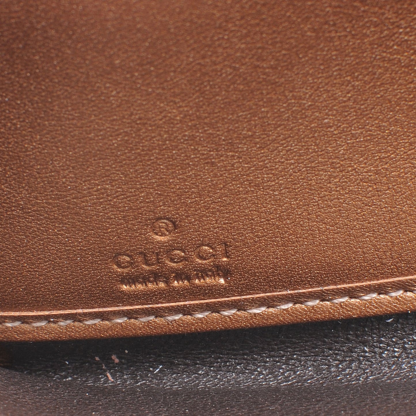 Guccissima Zip Around Wallet Metallic Bronze