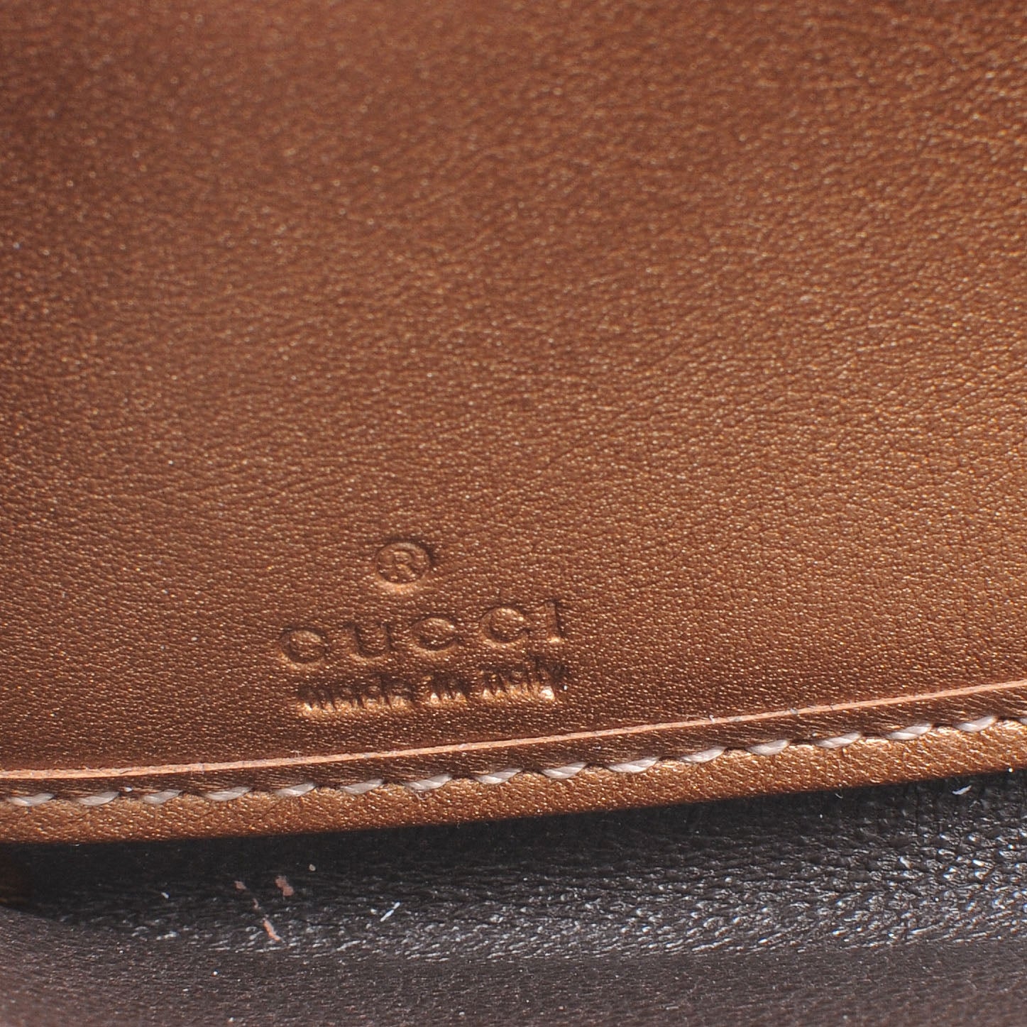 Gucci Guccissima Zip Around Wallet Metallic Bronze 7 of 8