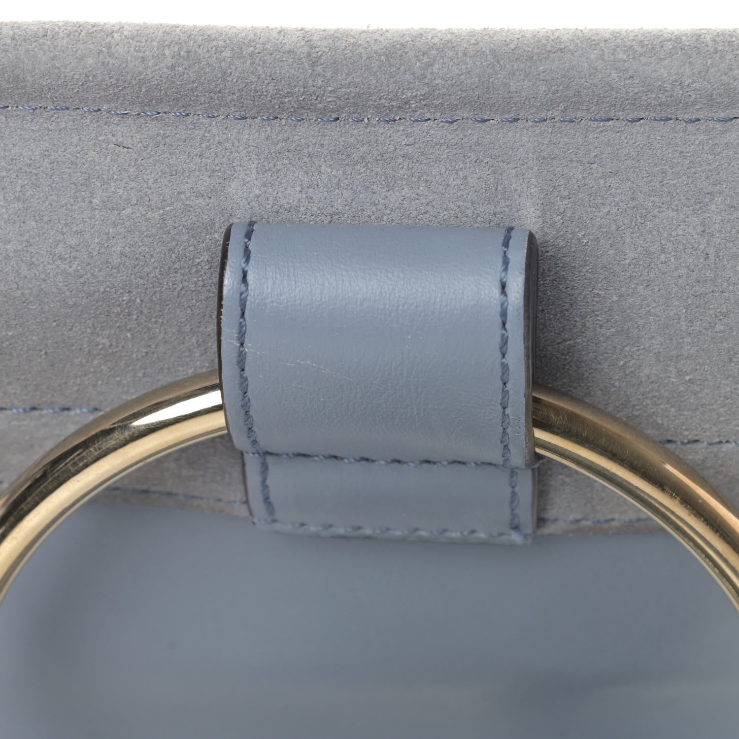 Chloe Suede Calfskin Mini Faye Bracelet Bag Washed Blue 5 of 5
