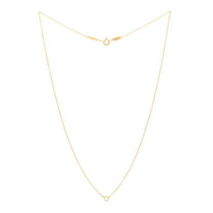 Tiffany 18K Yellow Gold Diamond .08ct Elsa Peretti Diamonds by the Yard Pendant Necklace 2 of 5