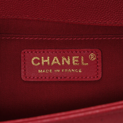 Chanel Caviar Quilted Medium Boy Flap Fuchsia 6 of 9