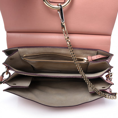 Chloe Calfskin Suede Medium Faye Shoulder Bag Misty Rose Dark Purple 5 of 9
