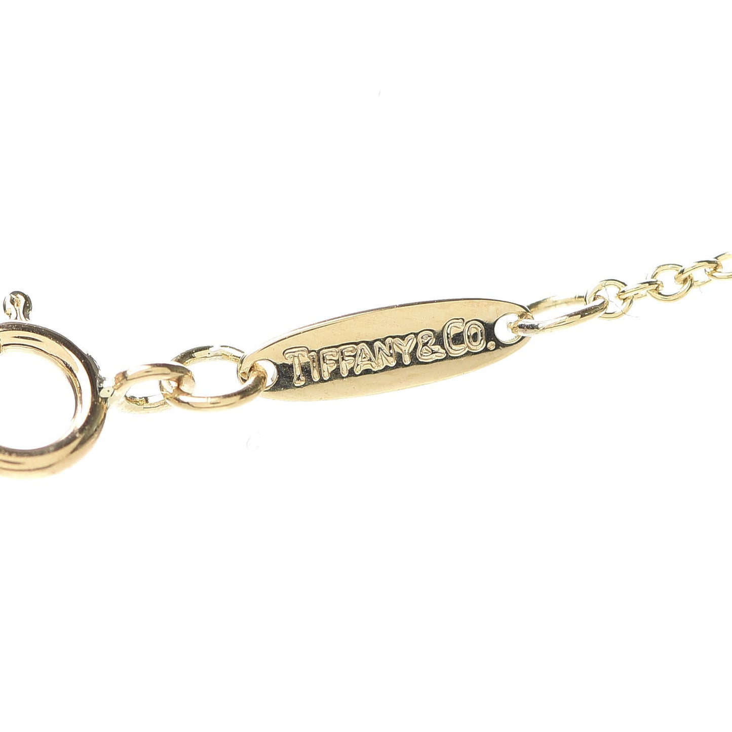 18K Yellow Gold 16mm Elsa Peretti Open Heart Pendant Necklace