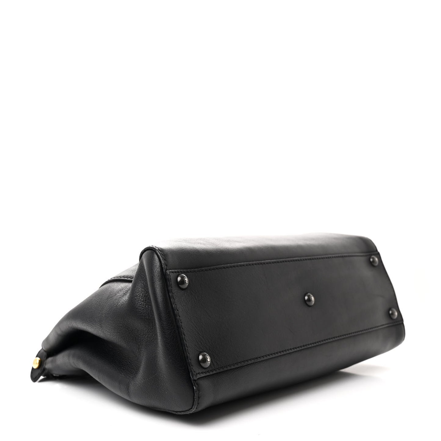 Vitello Seta Shiny Nappa Medium Peekaboo Iconic Satchel Black