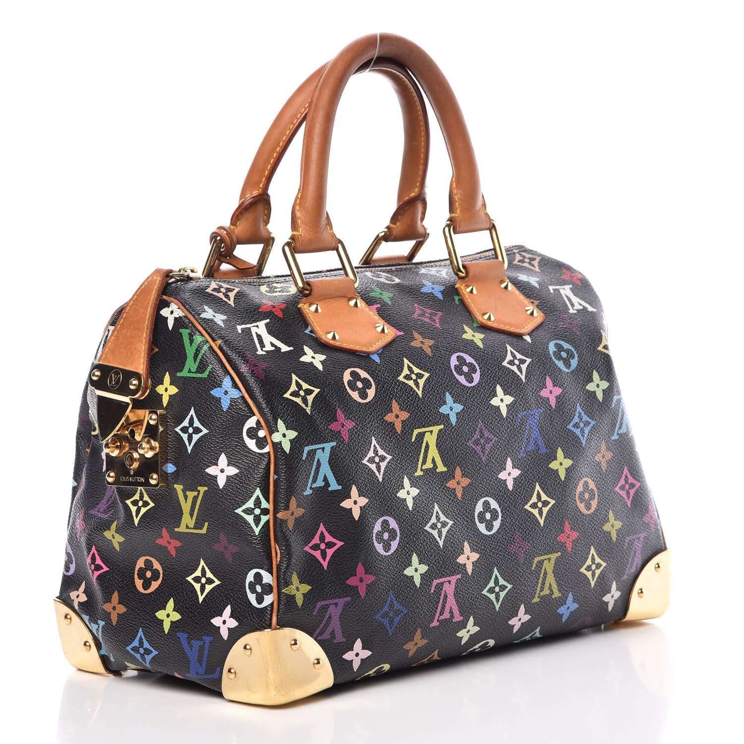 Louis Vuitton Monogram Multicolor Speedy 30 Black 3 of 13