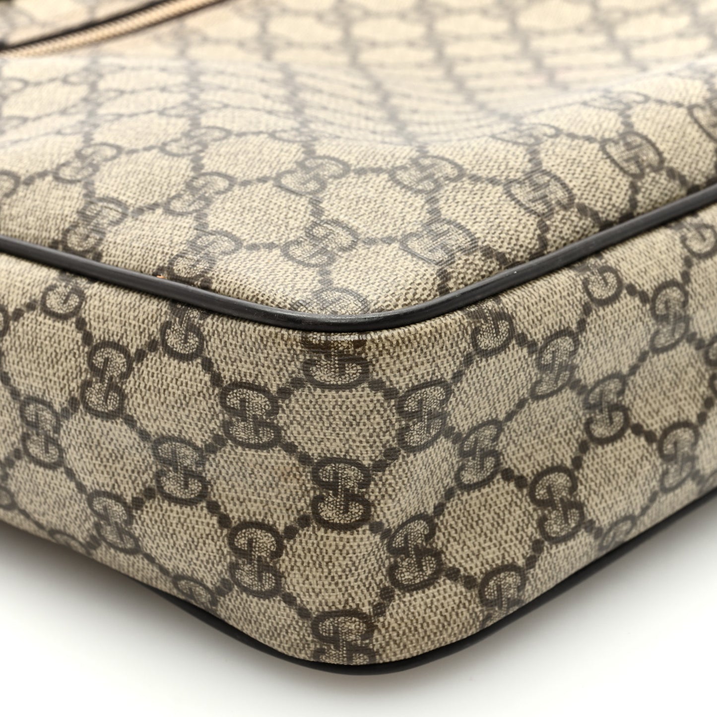 GG Plus Monogram Selleria Calfskin Medium Messenger Bag Beige Ebony Cocoa Dark Chocolate