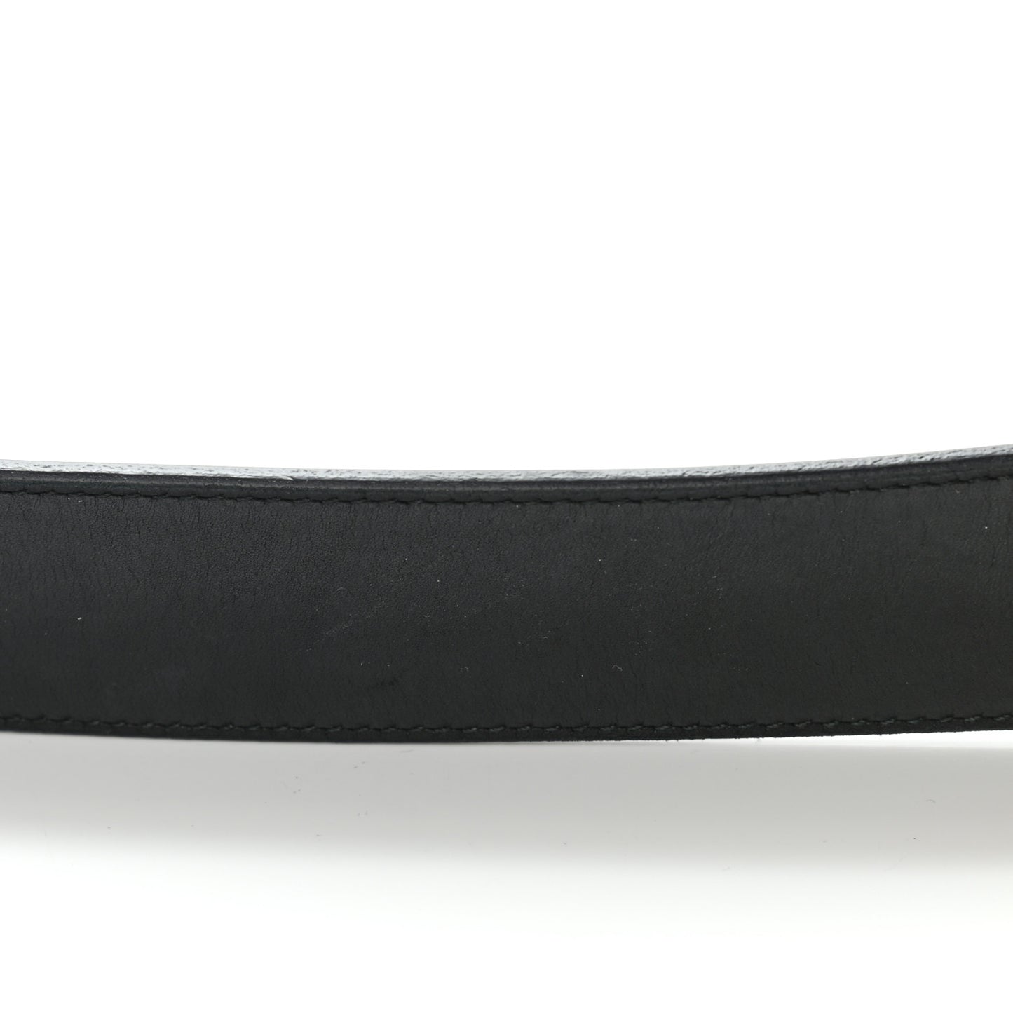 Moon Calfskin Pearl Double G 40mm Belt 80 32 Black Cream