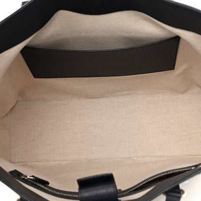 Gucci GG Supreme Monogram Textured Calfskin Web Medium Ophidia Shopping Tote Beige Blue 5 of 13