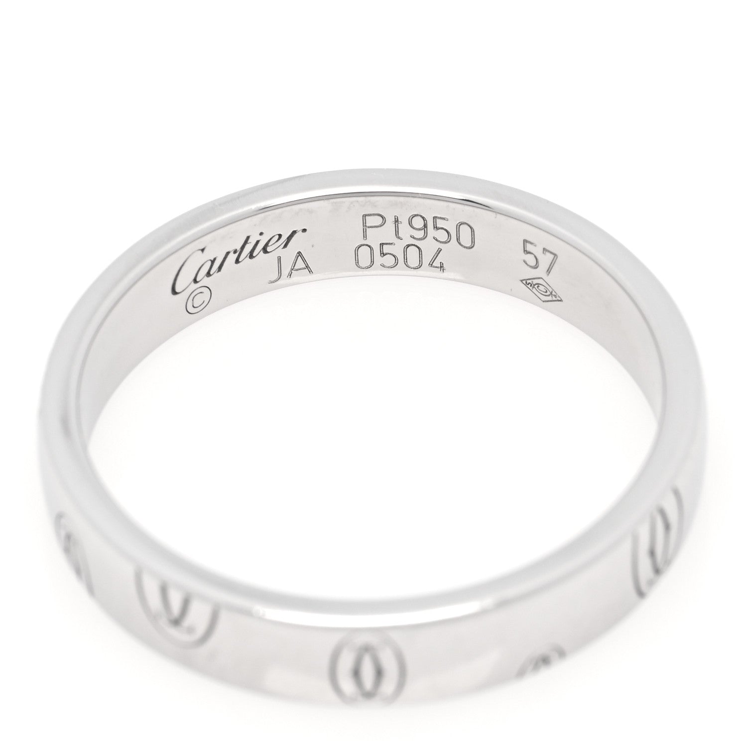Cartier Platinum Happy Birthday 4mm Band Ring 57 8 4 of 4