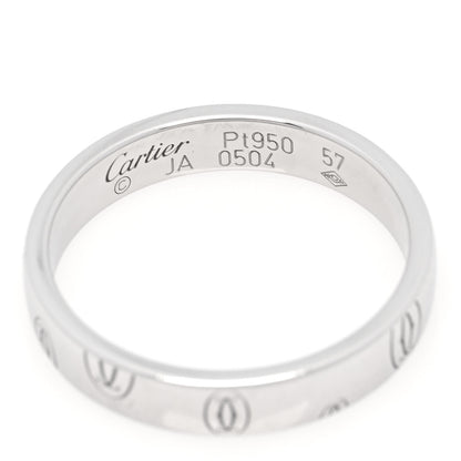 Cartier Platinum Happy Birthday 4mm Band Ring 57 8 4 of 4