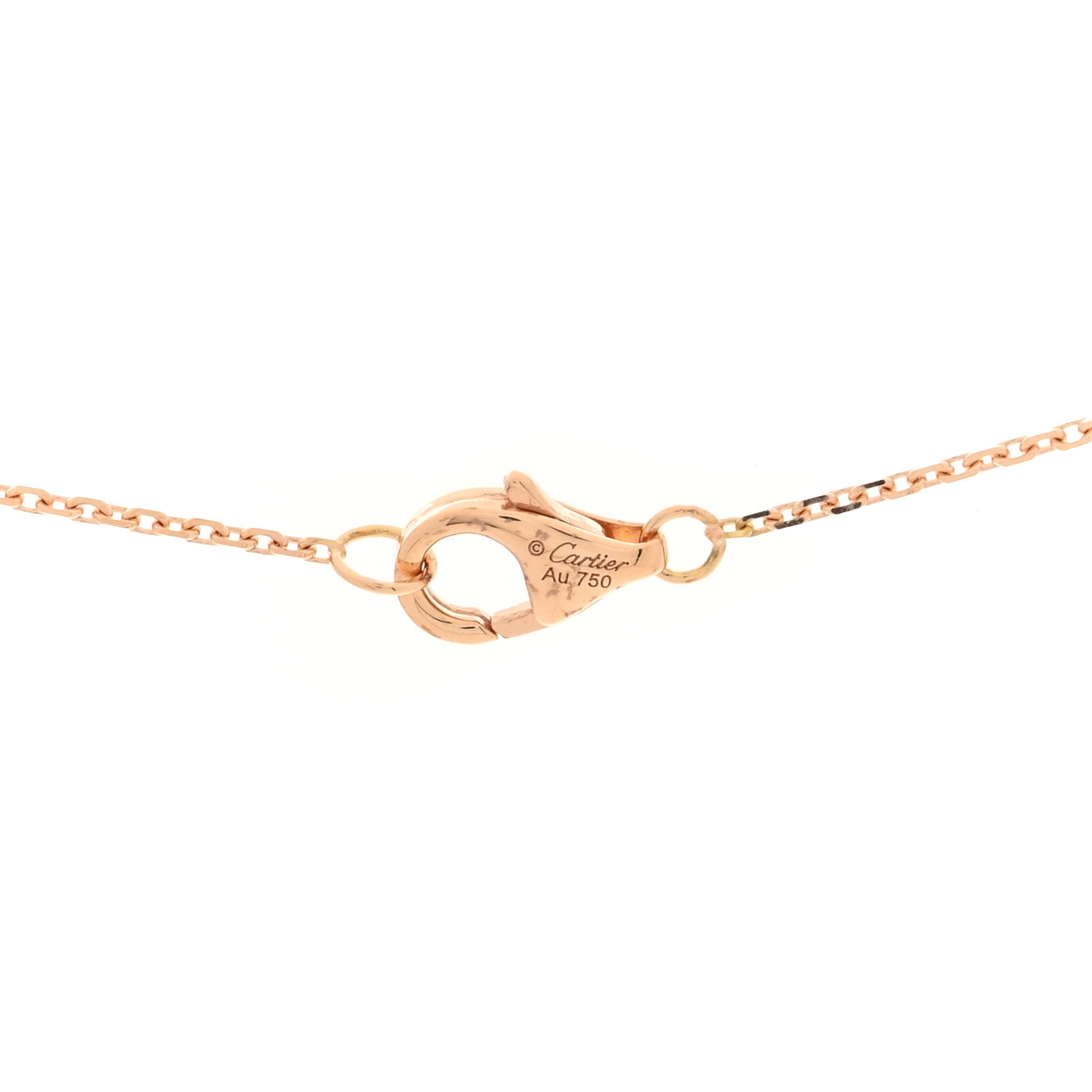 Cartier 18K Pink Yellow White Gold Diamond Trinity Pendant Necklace 4 of 5