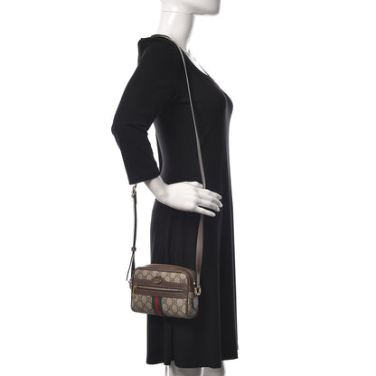 Gucci GG Supreme Monogram Web Mini Ophidia Shoulder Bag Brown 2 of 11