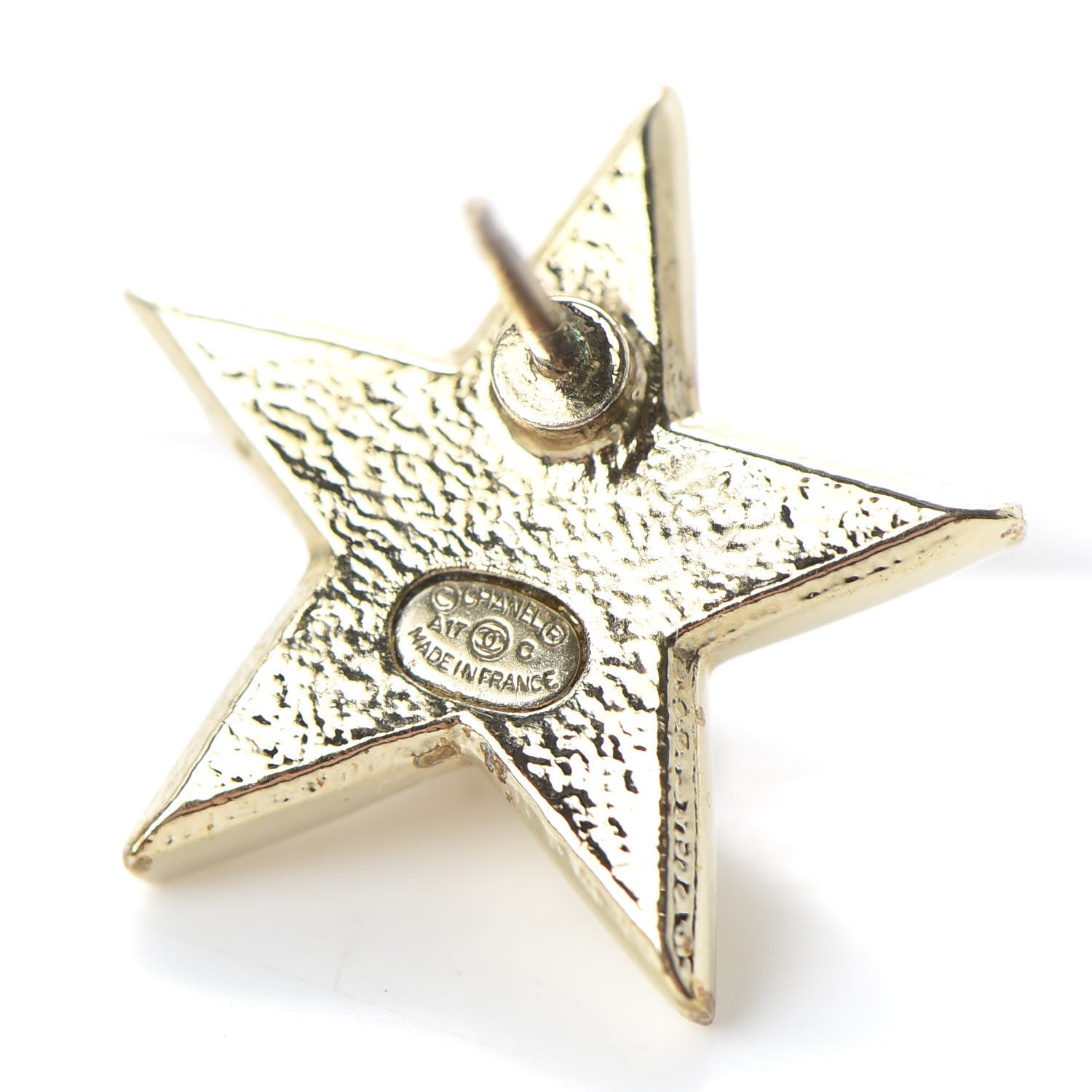 Chanel Metal CC Star Earrings Gold 4 of 5
