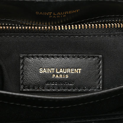 Saint Laurent Calfskin Y Quilted Monogram Toy Loulou Crossbody Bag Black 7 of 12