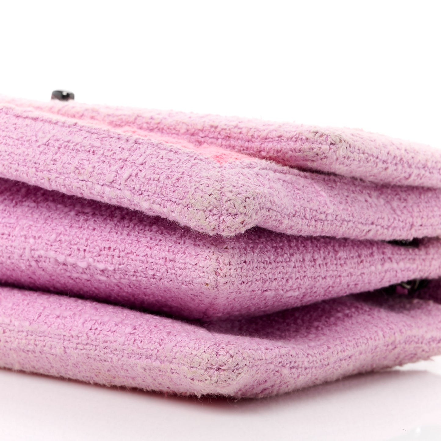 Tweed Quilted Flap Pink Purple