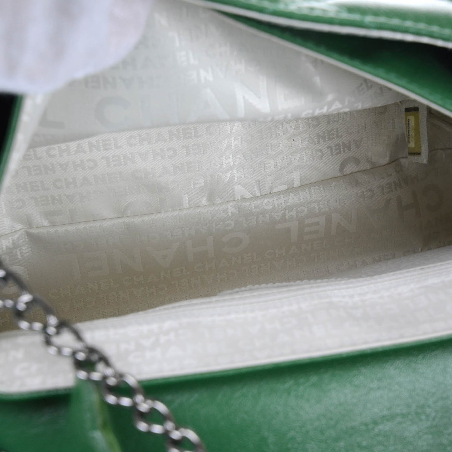Leather Quilted Heart and Clove Flap Bag Green