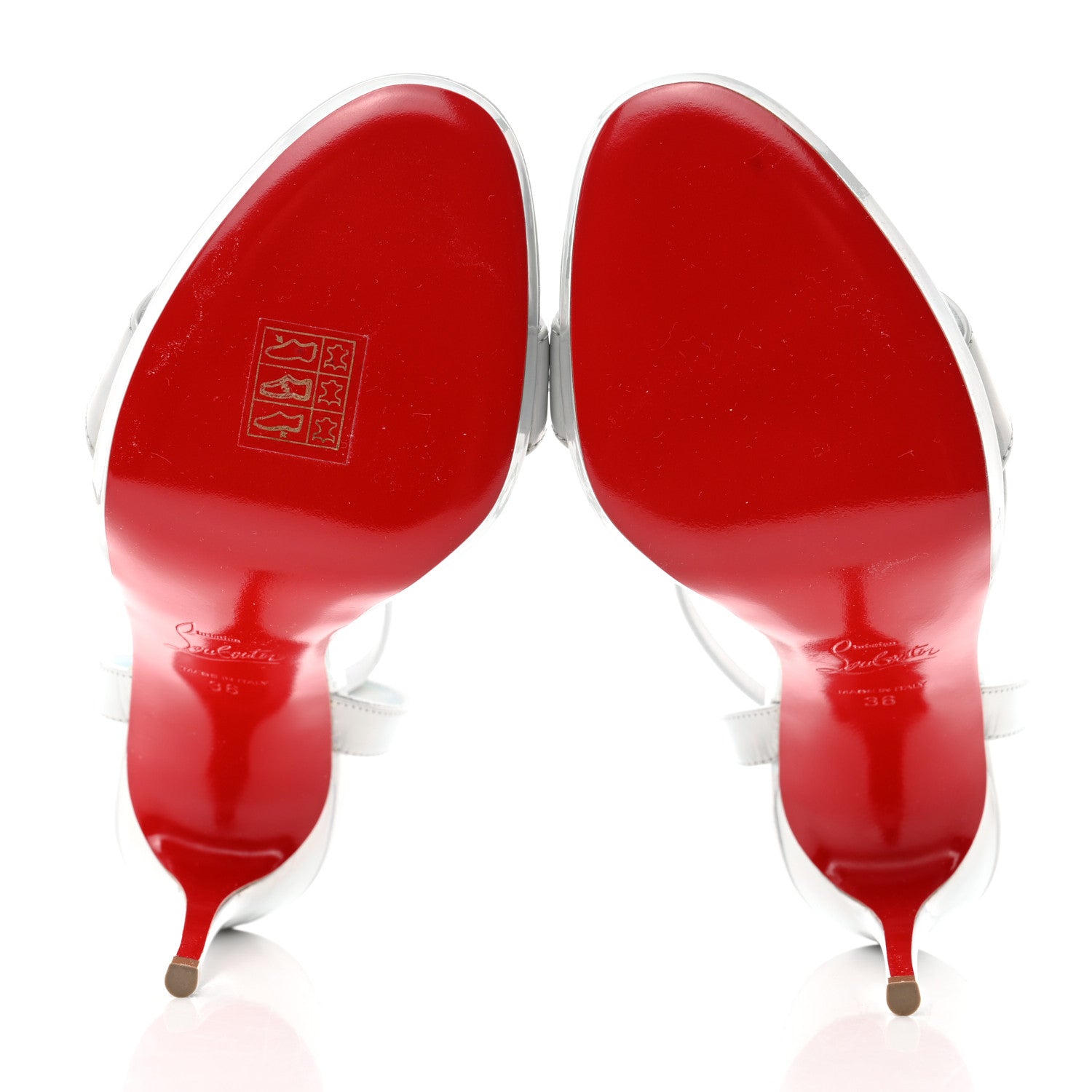 Christian Louboutin Metallic Patent Psychic Loubi Queen 120 Pumps 36 Bianco 5 of 8