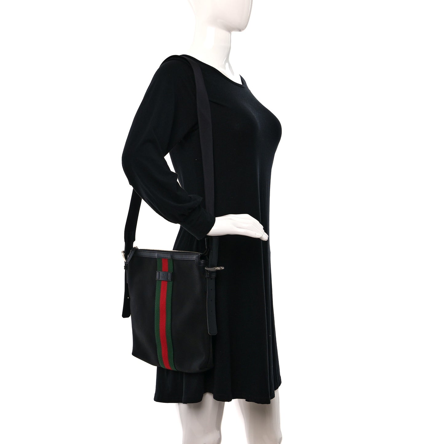 Techno Canvas Web Messenger Bag Black