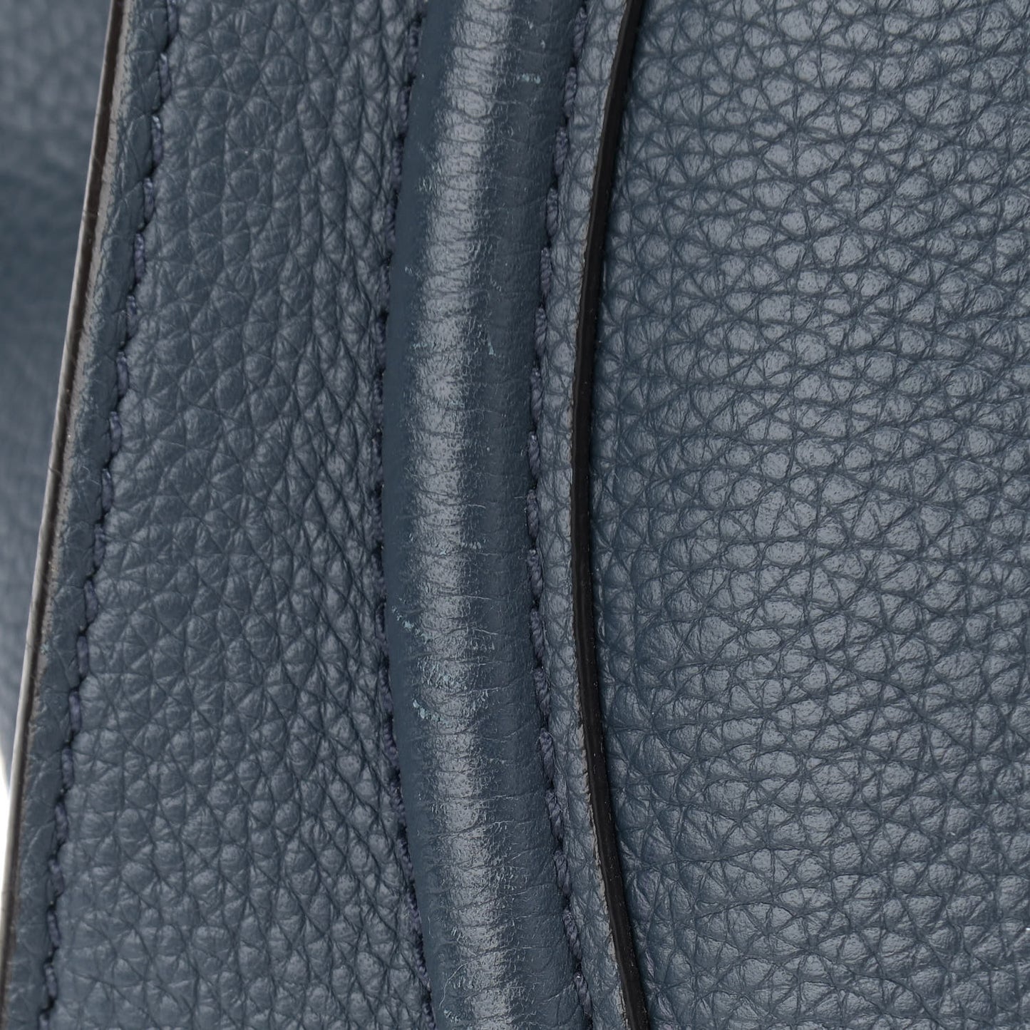 Drummed Calfskin Mini Luggage Blue