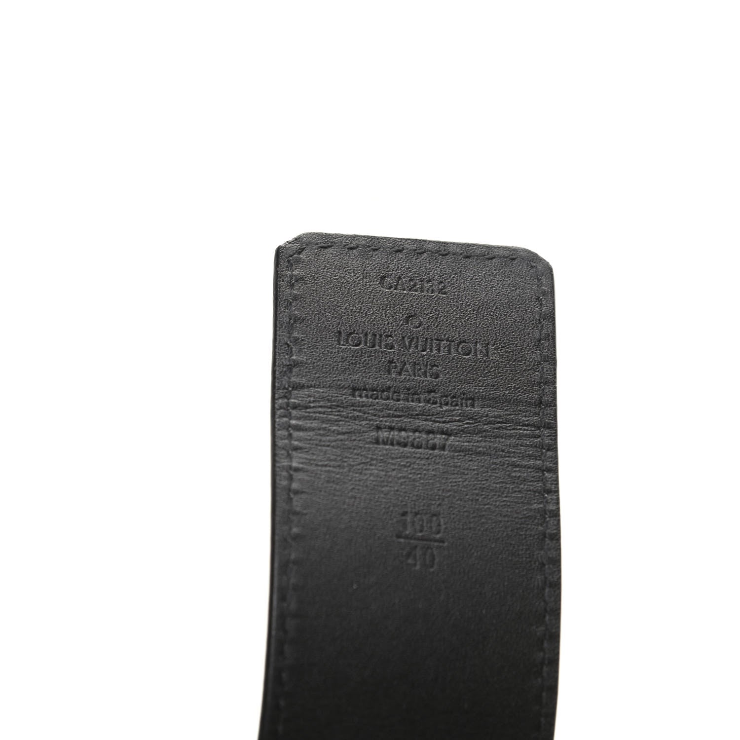 Louis Vuitton Calfskin 40mm LV Initiales Belt 100 40 Dark Brown Black 3 of 3