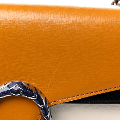 Gucci Azalea Calfskin Enamel Tri-Color Small Dionysus Shoulder Bag Mystic White Sun Oil Black Electric Blue 11 of 11
