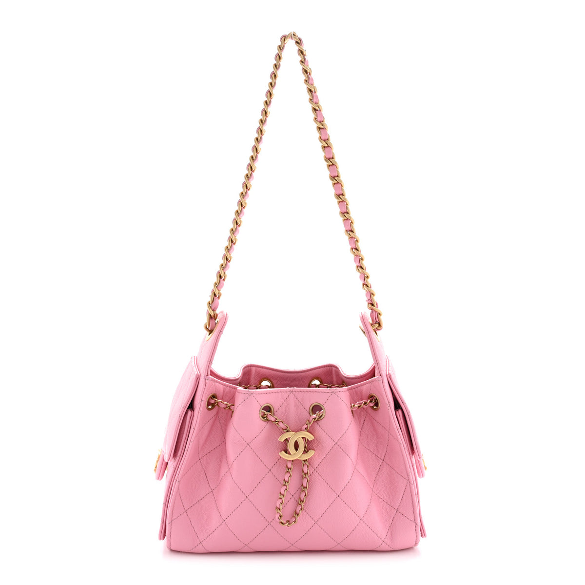 Chanel Caviar Quilted Mini Chanel 25 Handbag Pink 1 of 10