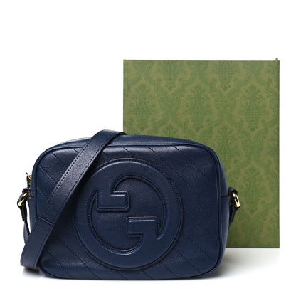 Gucci Sakai Be Green Calfskin Diagonal Stitched Small Blondie Shoulder Bag Blue Agata 11 of 11