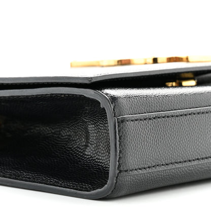 Saint Laurent Grain De Poudre Small Monogram Kate Satchel Black 9 of 11