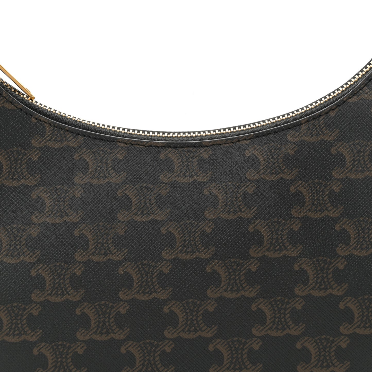 Triomphe Canvas Calfskin Ava Shoulder Bag Tan