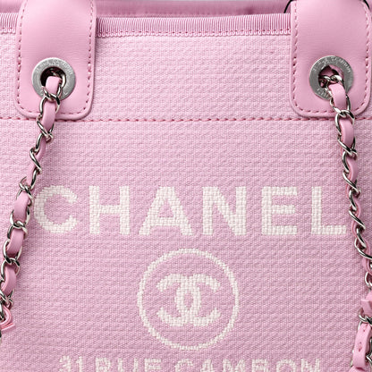 Chanel Mixed Fibers Small Deauville Tote Pink 9 of 12