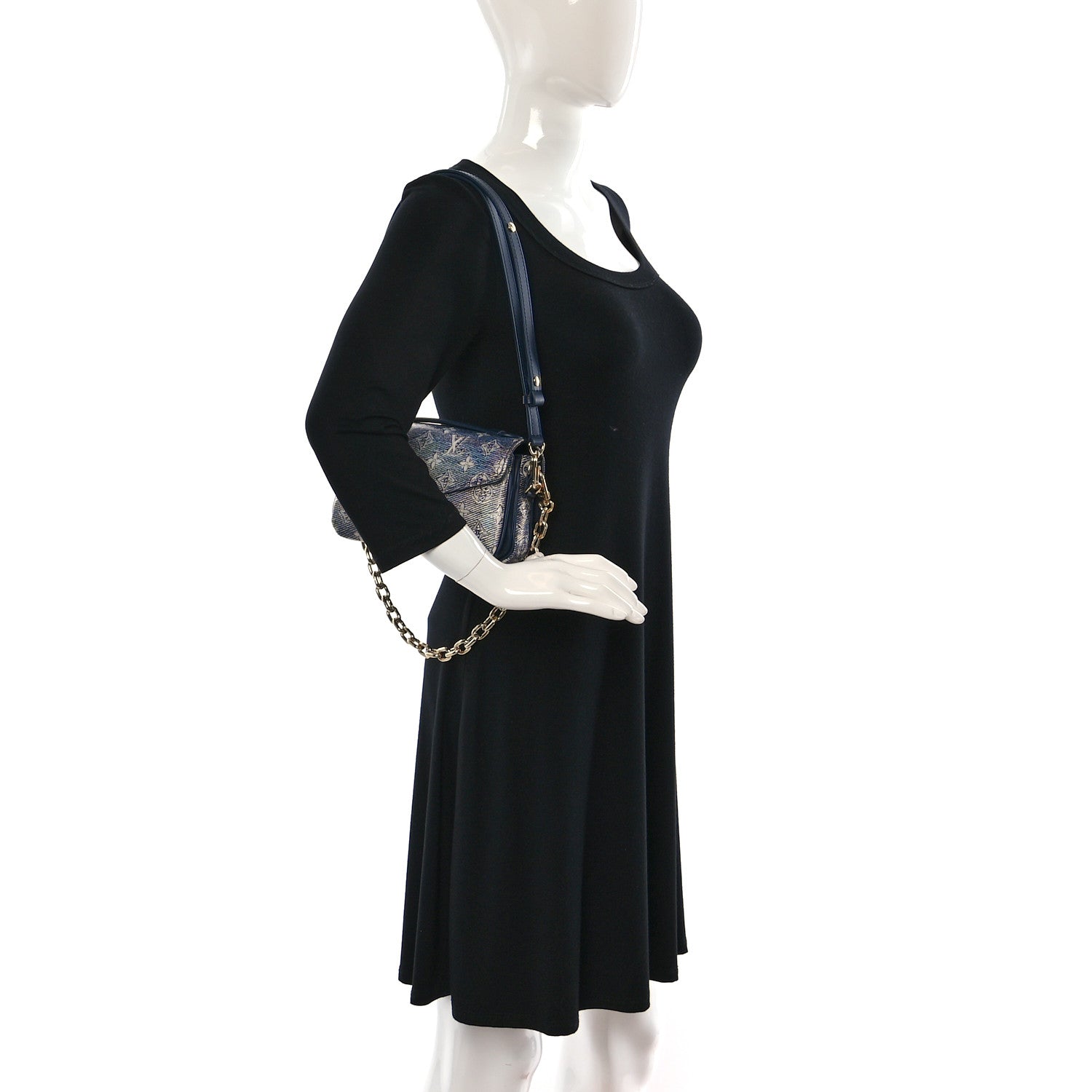 Louis Vuitton Monoglam Pochette Metis East West Blue 2 of 9