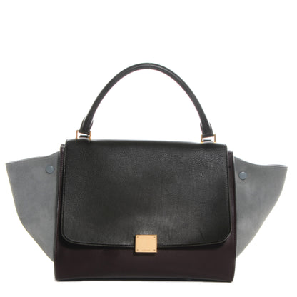 Celine Calfskin and Suede Small Tri-Color Trapeze Grey 1 of 9