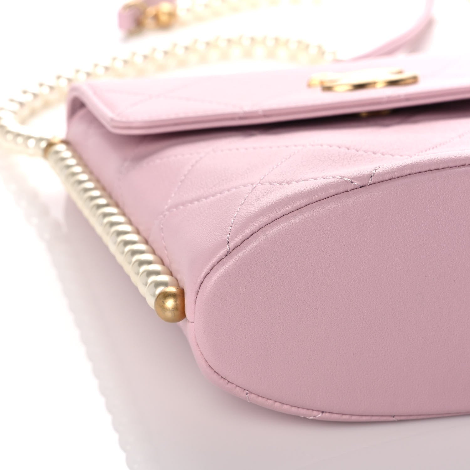 Chanel Calfskin Quilted Pearl Small About Pearls Hobo Bag Light Pink 9 of 12