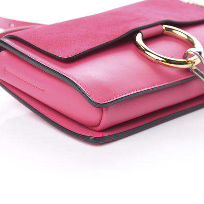 Chloe Suede Calfskin Small Faye Shoulder Bag Fuchsia Rose 5 of 7