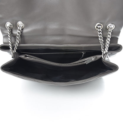 Saint Laurent Calfskin Y Quilted Monogram Large Loulou Chain Satchel Earth 5 of 15