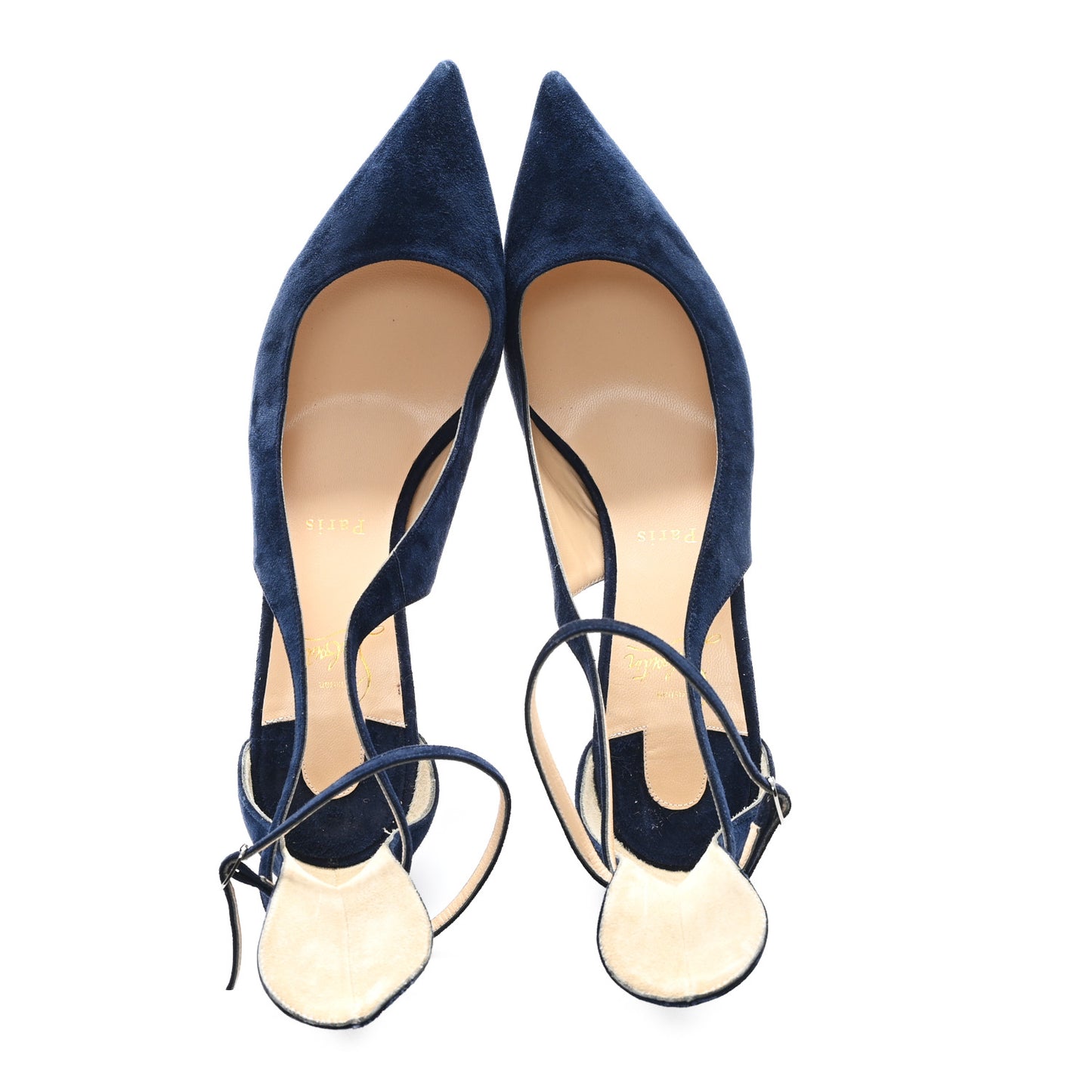 Veau Velours Perforated Victorilla 100 Pumps 40 Marine